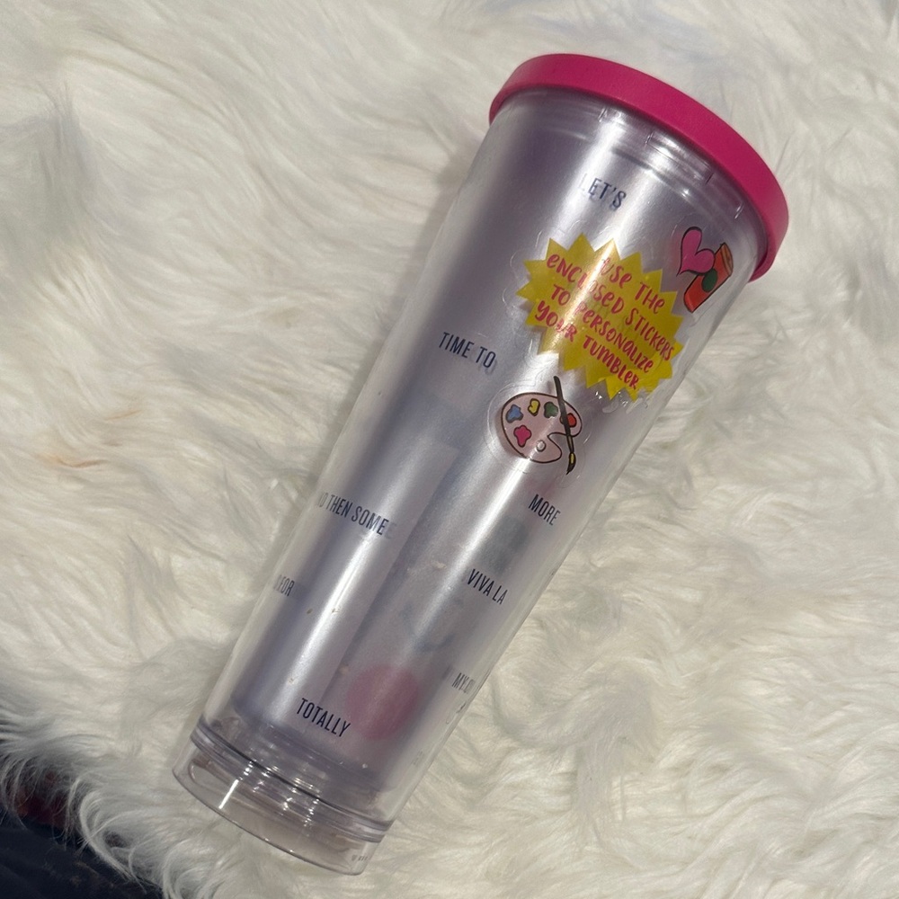 Starbucks Clear Tumbler with Purple Lid